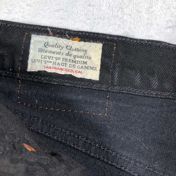 Levi’s Ribcage Black raw hem shorts button fly - Picture 5 of 8